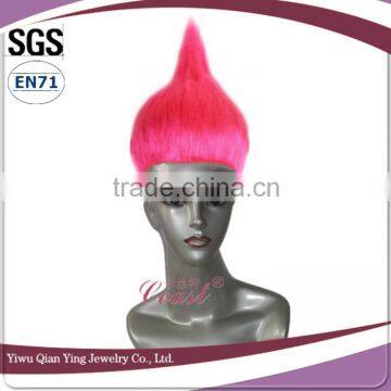 Cheap Wholesale High Quality Orange Synthetic Halloween Big Troll Wig photo-4
