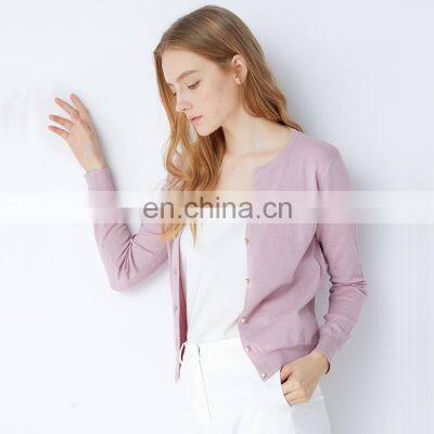 Women Winter Open Front Long Sleeve Classic Cashmere Wool Knit Cardigan