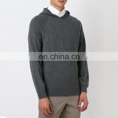 Simple Style Men's 100% Pure Cashmere Hooded Jumper