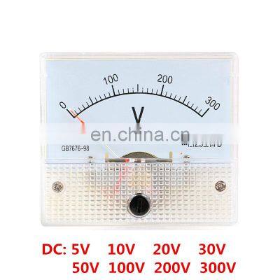 DC Analog Pointer Voltage Meter Panel 5V 10V 15V 20V 30V 50V 100V 200V 300V Gauge Voltage Mechanical Voltage Meters photo-2