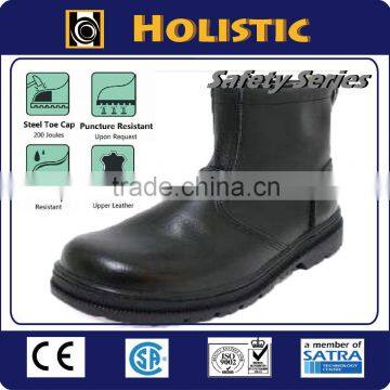 Made in Taiwan CNS Standard Black steel Full grain Leatheroil industry Safety Shoe