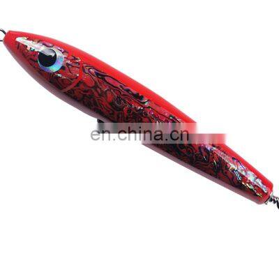 20cm/90g Hot Sale Hard Buddy Wooden GT Surface Lures Deep Sea Handmade Fishing Artificial Baits Top Water Pencil Lures photo-4
