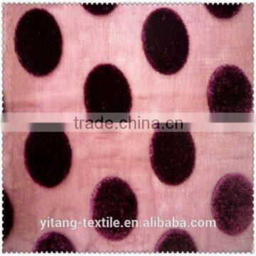 Polyester flocking dress fabric