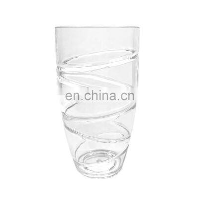 Wholesale Custom Whiskey Wine Water Glass Set Acrylic Drink Glasses Cups Colors Hard Crystal Reusable Plastic Cup