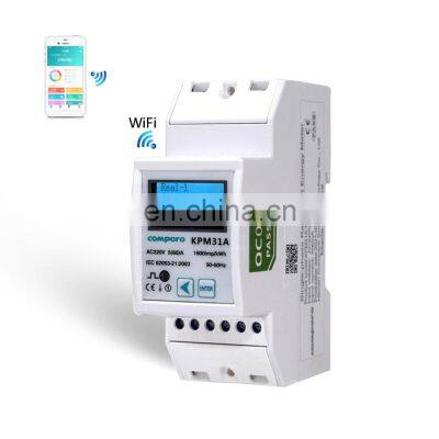 4G/WIFI/ APP Remote Control Prepaid Electric Meter Single phase Din Rail WIFI Energy Meter