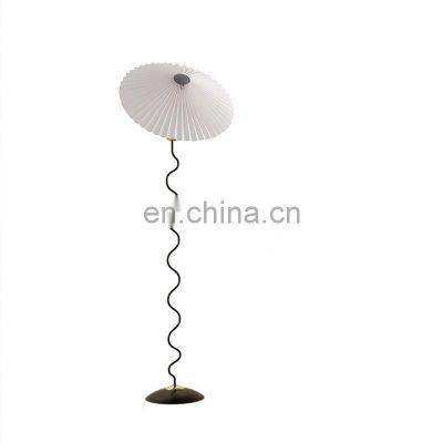 Hot Vintage LED Floor Lamp Umbrella Vertical Floor Light Decor Standing Corner Lights for Living Room Bedroom