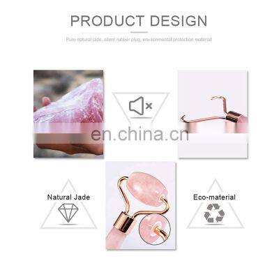 Oem Luxury Packaging 2020 Natural Skin Care Massage Facial Face Pink Quartz Jade Roller And Gua Sha photo-5