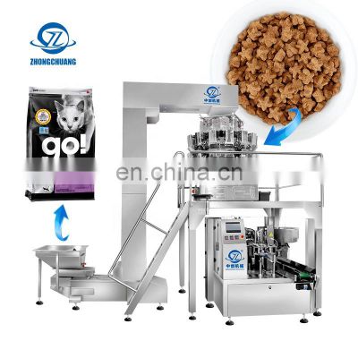 Automatic Dried Fruit Doypack Stand Up Bag Bagging Packing Premade Pouch Dog Grain Dry Pet Food Packing Machine