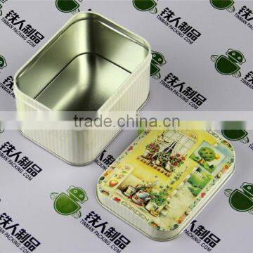 Rectangle tin box square iron can metal case manufacturer