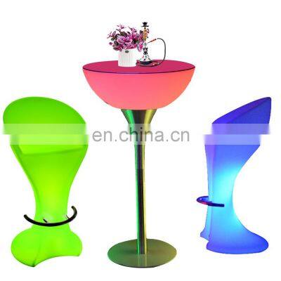 16 Colors Changing Remote Control Outdoor Hookah event night club led light bar stool furniture high cocktail table chair set