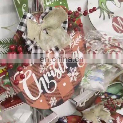 OEM Custom Wooden Cordless Flowers Holder Artificial Large Outdoor Wholesale Decoration Wreath Christmas photo-4