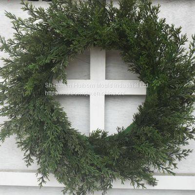 46mm  0.6kg Christmas Wreath with Ribbon and Bells, Outdoor Indoor Christmas Wreaths Garland Ornaments Christmas Decorations