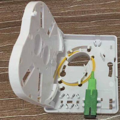 Indoor FTTH Box ABS Plastic 2-Port FTTH Fiber Terminal Box Fiber Optic Surface Box