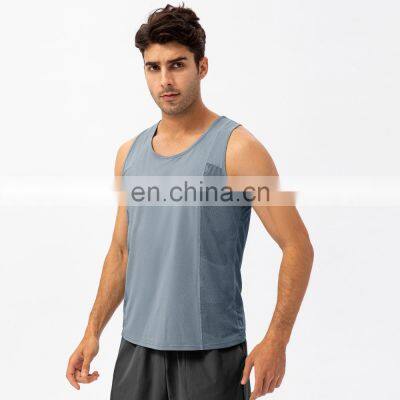 Custom Logo Breathable Men Sports Fitness Gym Tanks Training & Jogging Wear Quick Dry Tank Top Workout Running Clothes photo-5