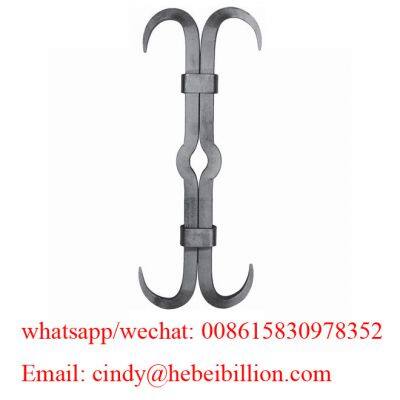 Wrought Iron Components Forged Elements Square Steel Chain Pull Key Tie Rod Key for Gate Railing Handrail Balustrade