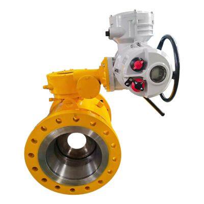 Electric Flange Trunnion Ball Valve WCB Motorized Ball Valve