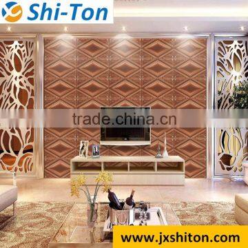 Modern faux leather 3d wallpaper decorative wall panels