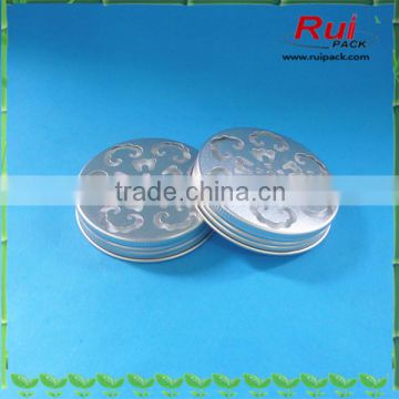 Silver spice aluminum lid with hole,natural silver aluminum air freshener cap,beautiful aluminum lid