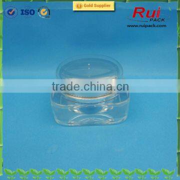 Cosmetic Clear Square Shape Acrylic Plastic Jar With Plastic Cap photo-4
