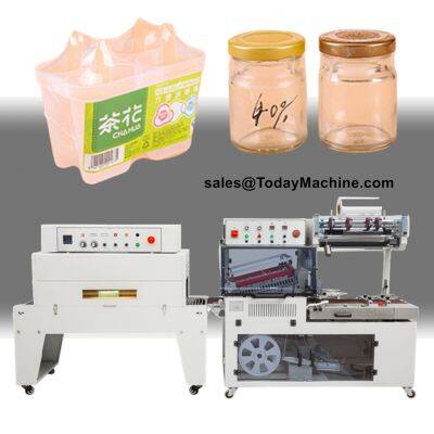 Automatic L Bar Pallet Sealing Side Heat Tunnel Shrink Film Bath Bomb Bottle Box Books Shrink Wrapping Machine