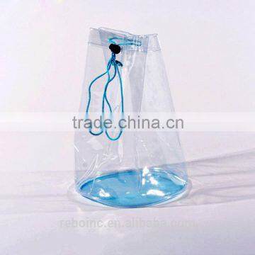 Eco-friend Simple Patent Silver Drawstring Pvc Cosmetic Bag photo-5