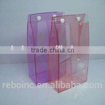 PVC Plastic Transparent Handbags With Button photo-3