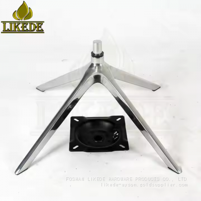 4-Leg Aluminum Swivel Base Lounge Dining Chair Metal for Outdoor Living Room Bedroom Workshop Use With Revolving Turning Feature photo-5