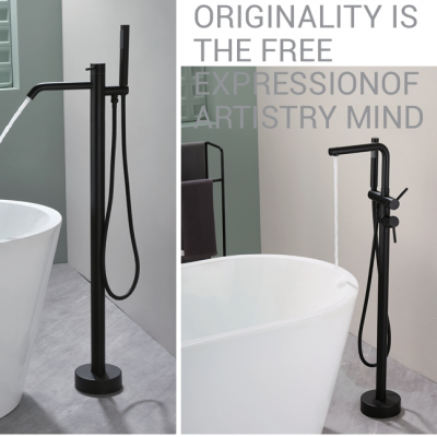 Uniquely Designed Flexibly Installed and Easy to Operate Floor Mounted Bathtub Mixer photo-3