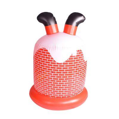 Заводская индивидуальная изготовка ПВХ-раздувных украшений для вечеринки в виде Санты-Клауса, лезущего по дымоходу. Внешние спортивные игрушки - Санта-Клаус