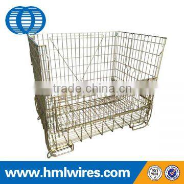 Euro welded stackable metal wire mesh container