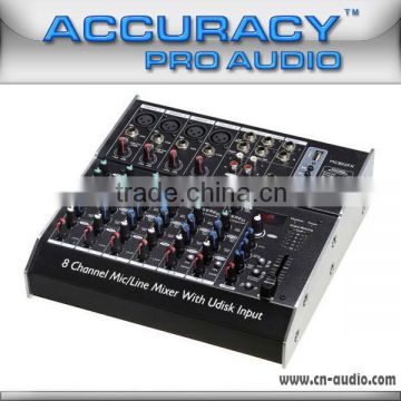 8 Channel Audio Mixer with Udisk input MC602FX/MC802FX