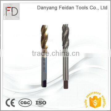 High Quality Spiral Flute Tap Coated with TiN or Bright Finished