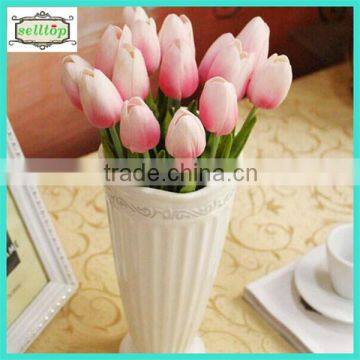 34cm mini pu tulip real touch artificial tulip bush