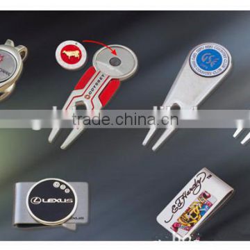 promotional wholesale price custom desigh zinc alloy metal golf divot