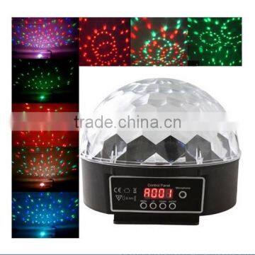 DMX512 3 Colors RGB Crystal Magic Rotating Ball DMX light KTV Party