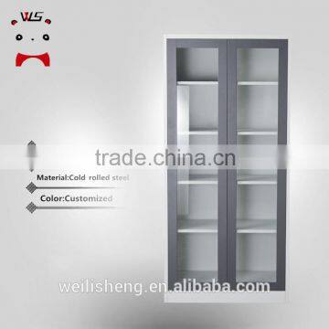 Luoyang WLS Metal Sliding Glass Door Steel Filing Cabinet for Office