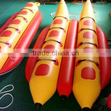 High Quality Inflatable double tube banana boat for sale/inflatable banana boat