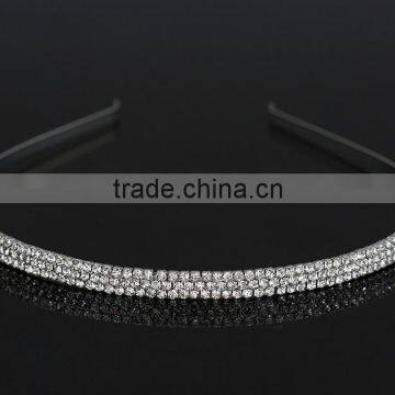 Elegant Fashion Three Layers Shiny Diamond Metal Hairband Headband photo-3