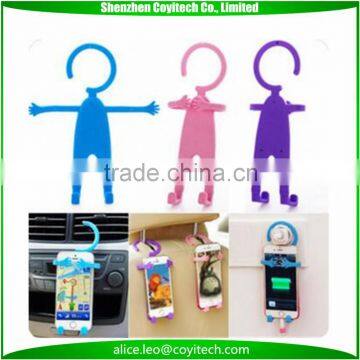 Funny human shape car mobile phone mount holder for desk, bike