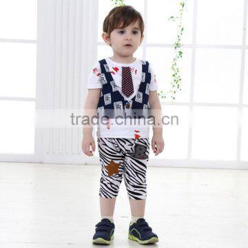 2015 Handsome Boys Summer Clothind Sets 2Pcs Wholesale For Europe