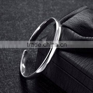 Simple elegant 925 solid silver custom bracelet