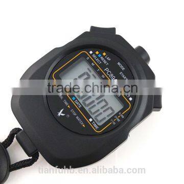 LCD Chronograph Digital Sport Stopwatch Handheld Timer Stopwatch With Strap photo-4