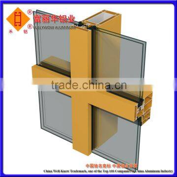 Standard 6063-T5 Curtain Wall Aluminium Profiles for Building Decoration