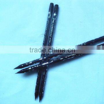 2014 Hotsale black wood HB lead pencil with foil printing