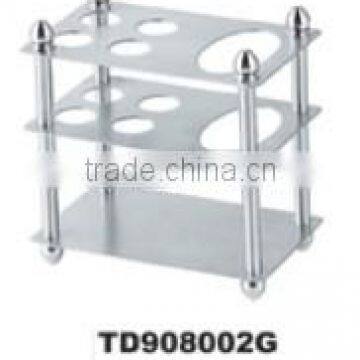 Hot sale 3 layer square stainless steel shower cubicle cup holder