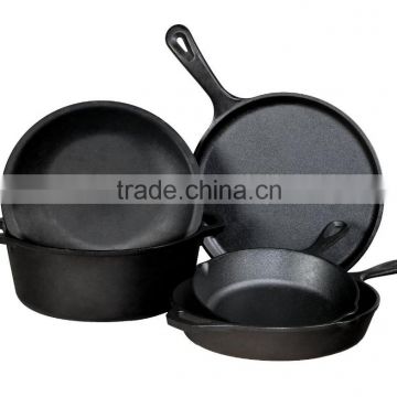 Cast Iron Cookware Pans and Pots Set