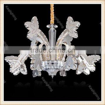 Factory direct modren Crystal Pendant light fixtures led chandelier with chrome plate for living room