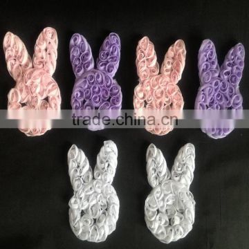 Cute 3" Shabby Chiffon Rosette Rabbit,Rosette Chiffon Bunny