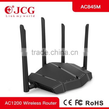 2016 New : 11AC 1200Mbps high power dual-band wireless router with high gain detachable antenna