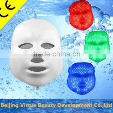 Red light therapy whithening facial mask with 3 colors LED lights